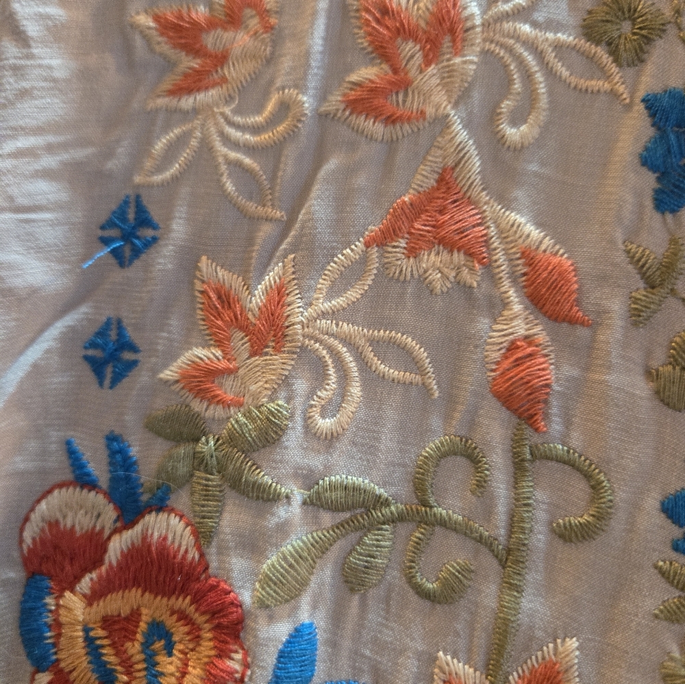 Andree By Unit Light Grey Button Up Embroidered B… - image 4